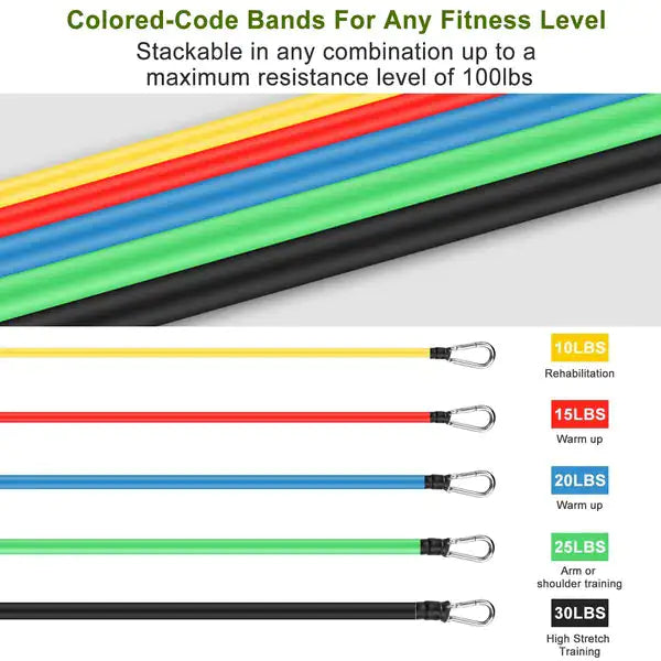 11Pcs Resistance Bands Fitness set